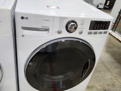 LG White Electric Dryer with TrueSteam & Sensor Dry