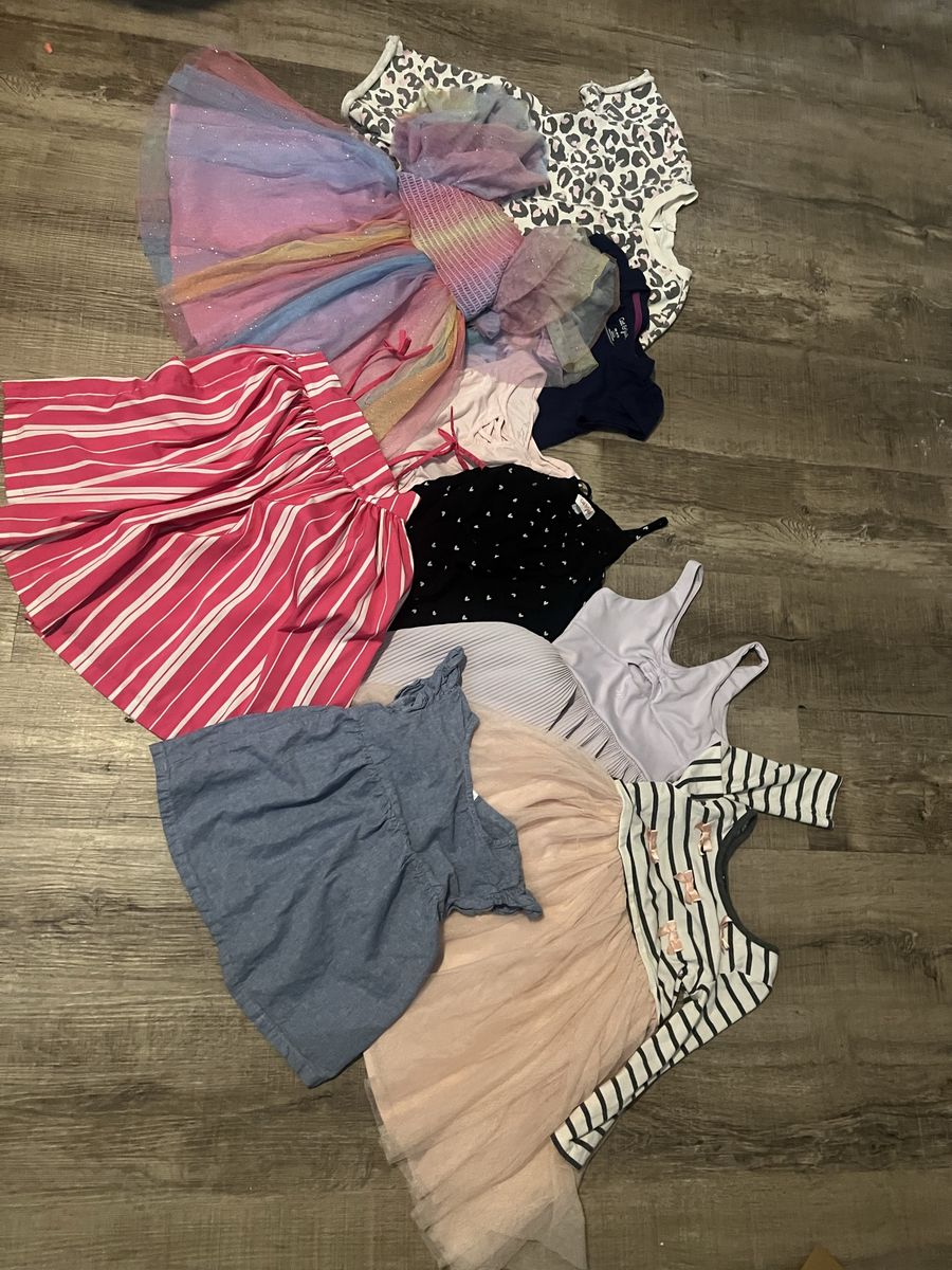 Girl's Clothing Bundle - Various Dresses, Tops, and Sweaters size 4-5 
