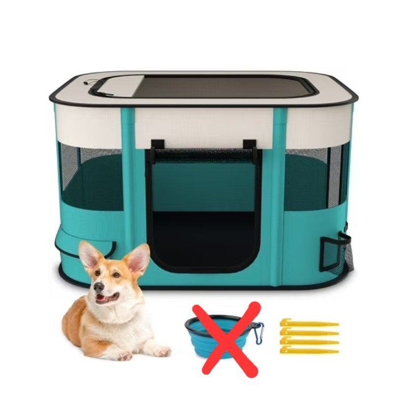 Foldable Portable Dog Cat Playpen, 32" x 23" x 21"