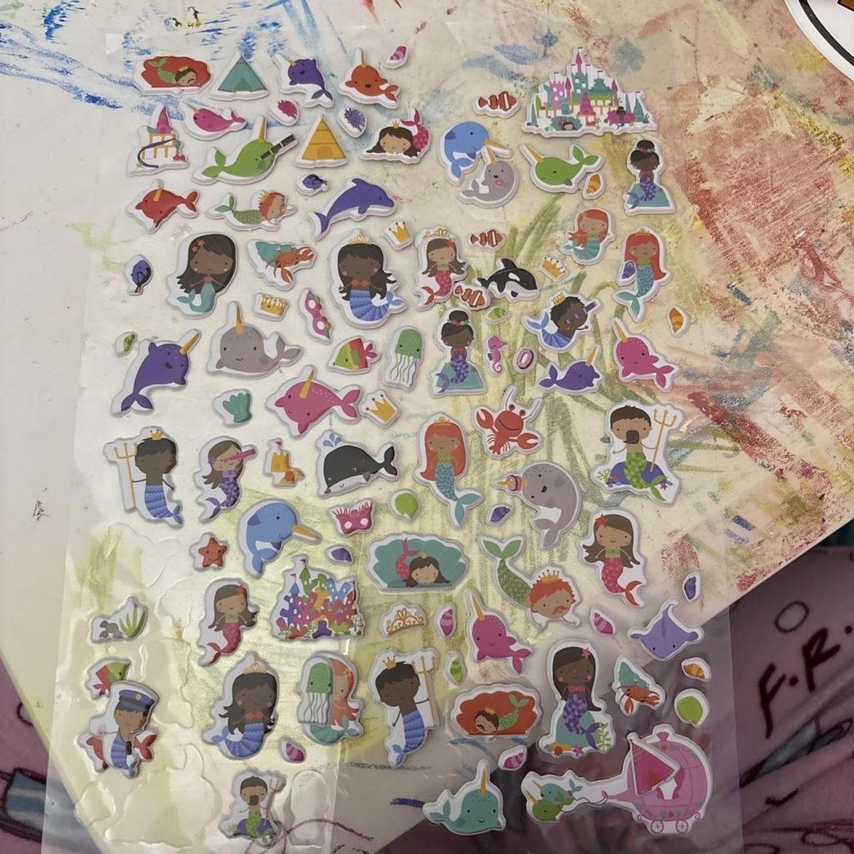 Mermaid & Ocean Animal Puffy Stickers - Kids Craft & Scrapbooking Fun