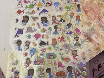 Mermaid & Ocean Animal Puffy Stickers - Kids Craft & Scrapbooking Fun