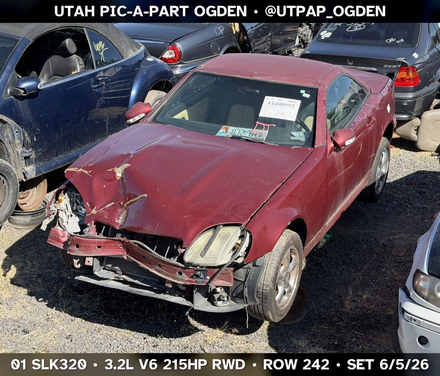 2001 Mercedes-Benz SLK320 R170 Parts - UTPAP Ogden