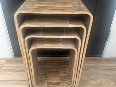 4 bent wood nesting table or shelf