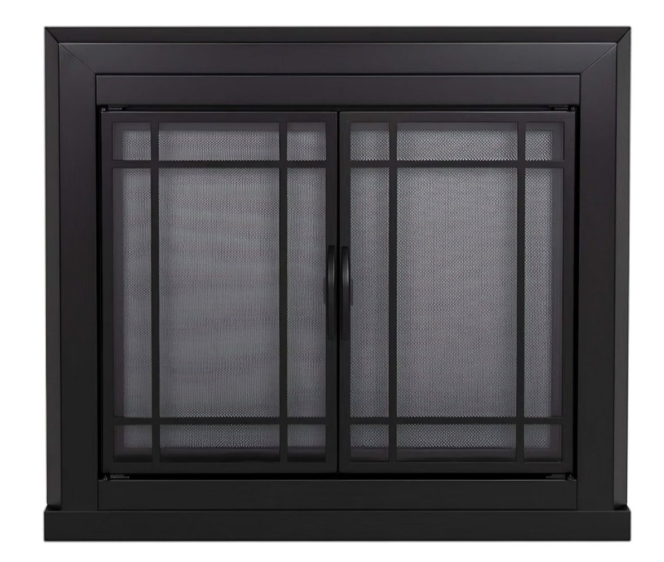 Fireplace screen Easton Medium Black