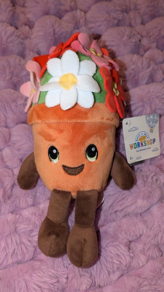 NWT Build a Bear Buddies 7" Flower Pot