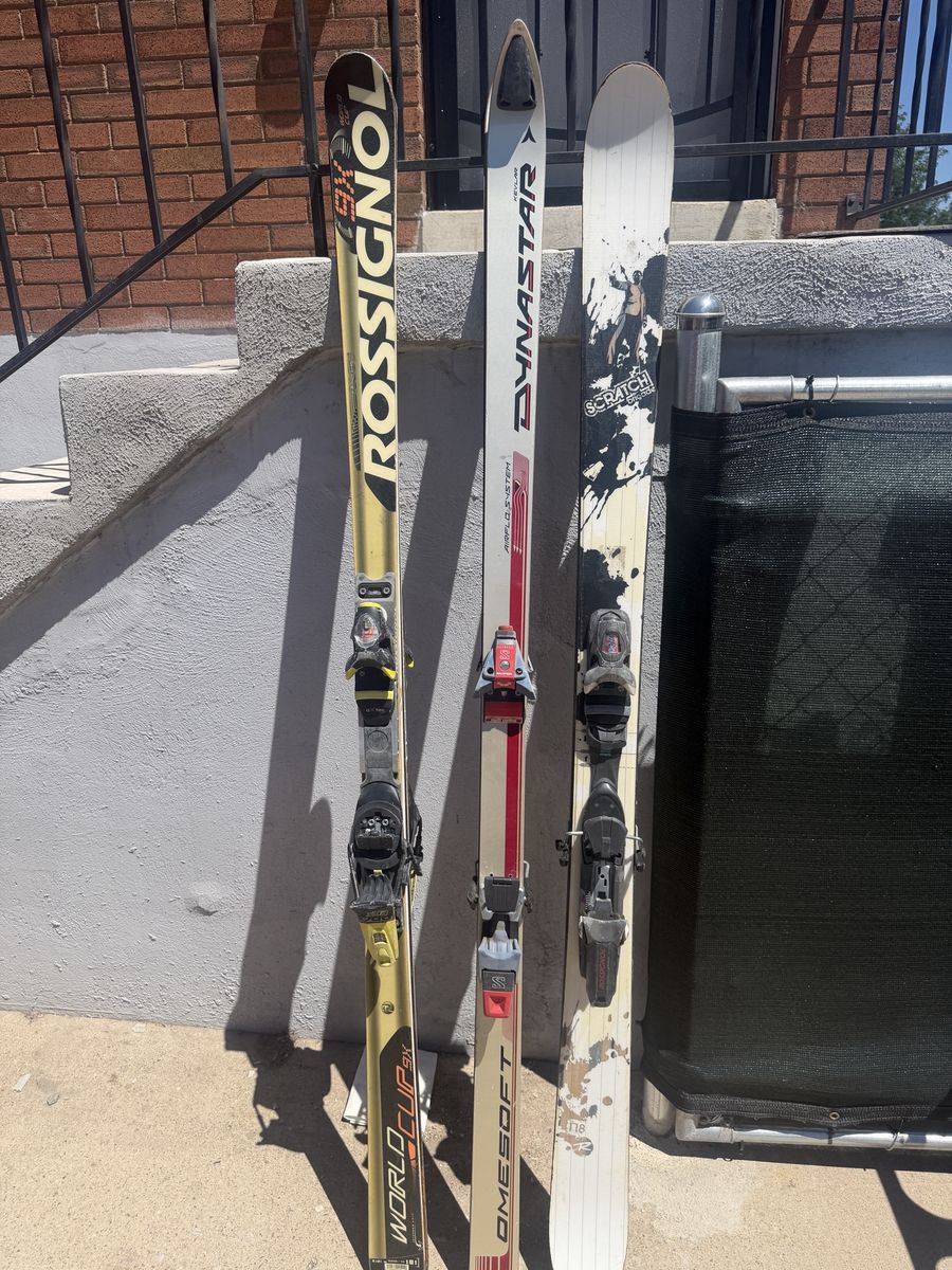Rossignol World Cup 9X, Dynastar Omesoft, Scratch Skis - Mixed Pair & Single Ski