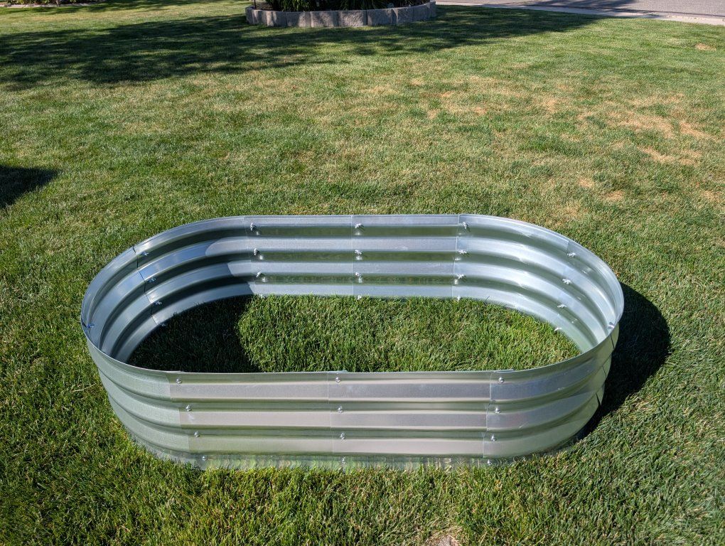 New 4ft by 2ft by 1ft tall Galvanized Steel Raised Garden Bed