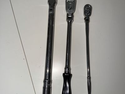 Snap-on Flex-Head Ratchet Set (3-Piece Set - 1/2", 3/8", 1/4" Drive)
