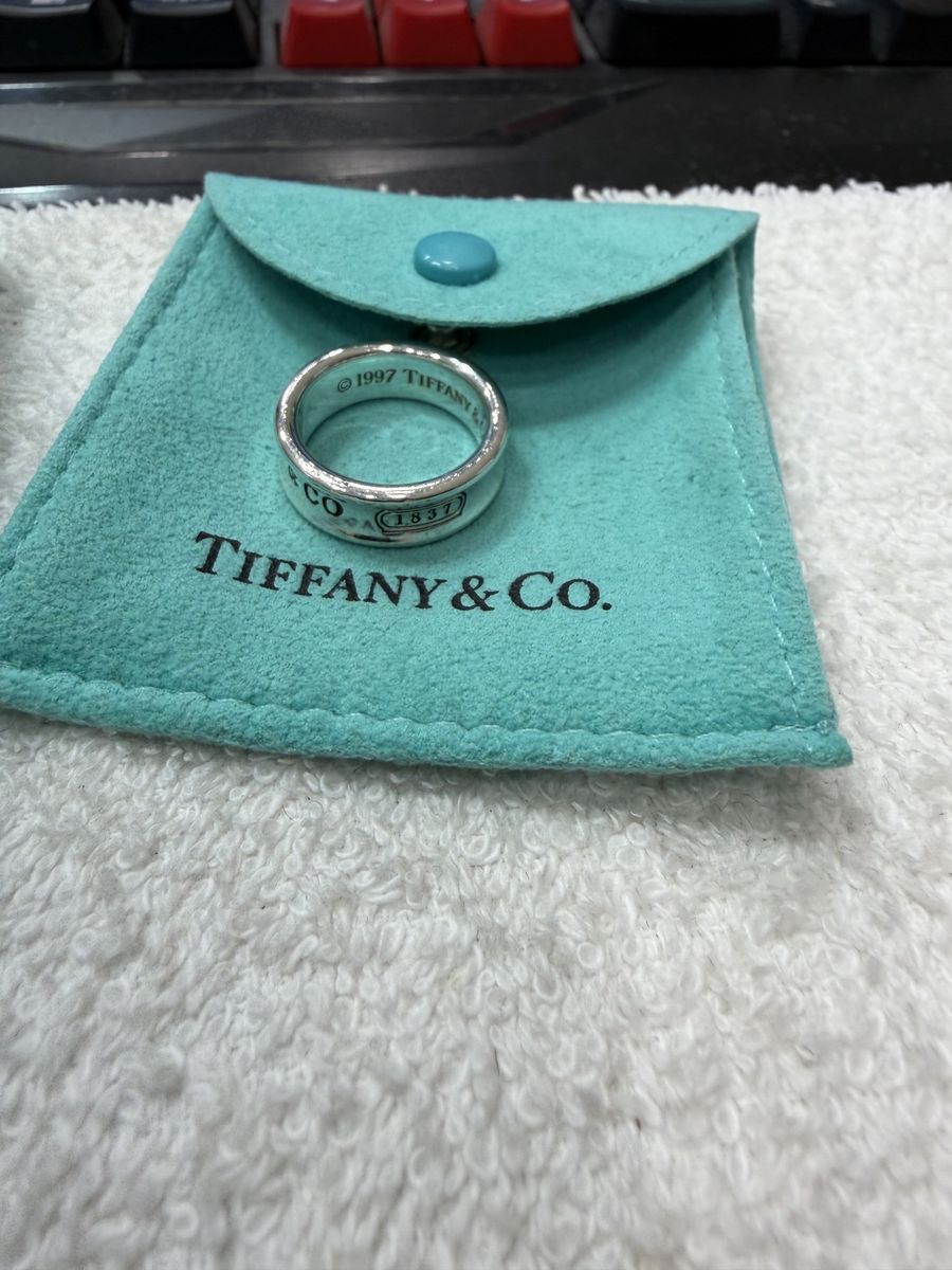 Genuine TIFFANY & Co. .925 Sterling Silver Comfort Fit Ring ~ Size 6.5 ~ NEAR MINT/UNWORN Condition With Original Box & Pouch.