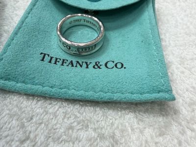 Genuine TIFFANY & Co. .925 Sterling Silver Comfort Fit Ring ~ Size 6.5 ~ NEAR MINT/UNWORN Condition With Original Box & Pouch.