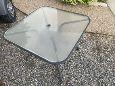 Outdoor Glass Table 36” x 36”