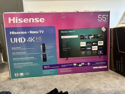 55" UHD 4K H5 Series Hisense + Roku TV