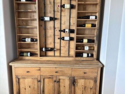 Custom Reclaimed Wood Wine Credenza