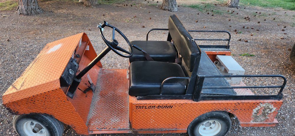 Taylor-Dunn Industrial Utility Vehicle Cart, Orange, Two-Seater