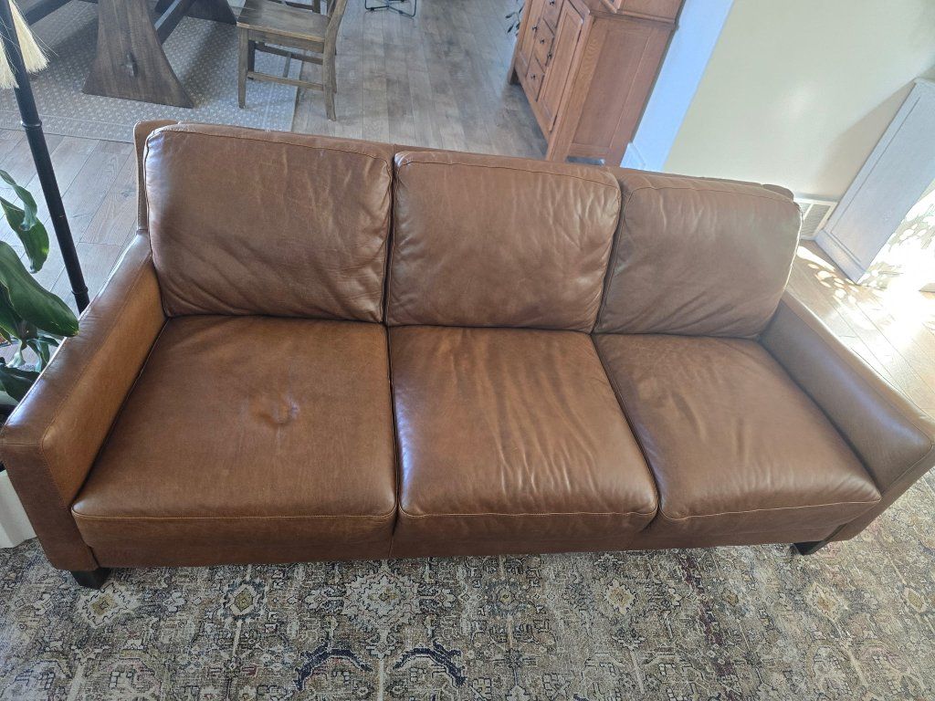 Brown Leather Couch. Brand NEW