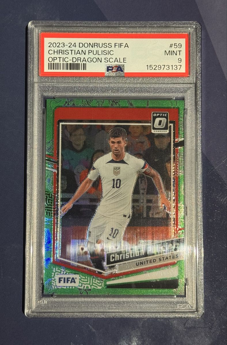 2023-24 Donruss FIFA Christian Pulisic Optic Dragon Scale #59 PSA 9