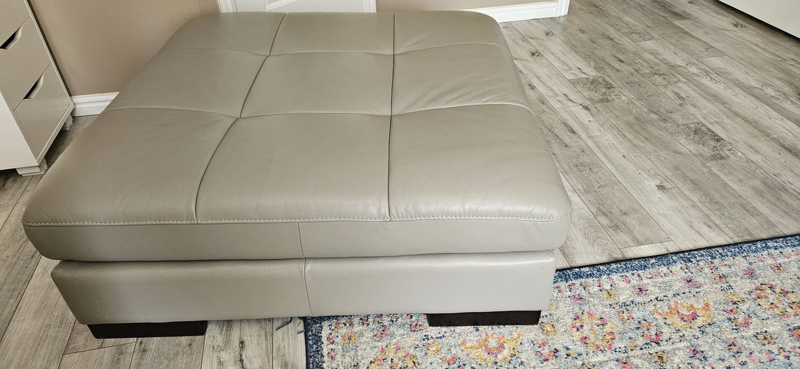 Leather Ottoman