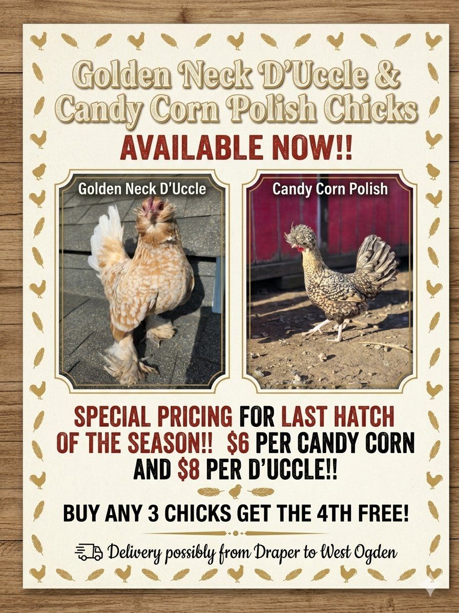 Fresh chicks! RARE breeds