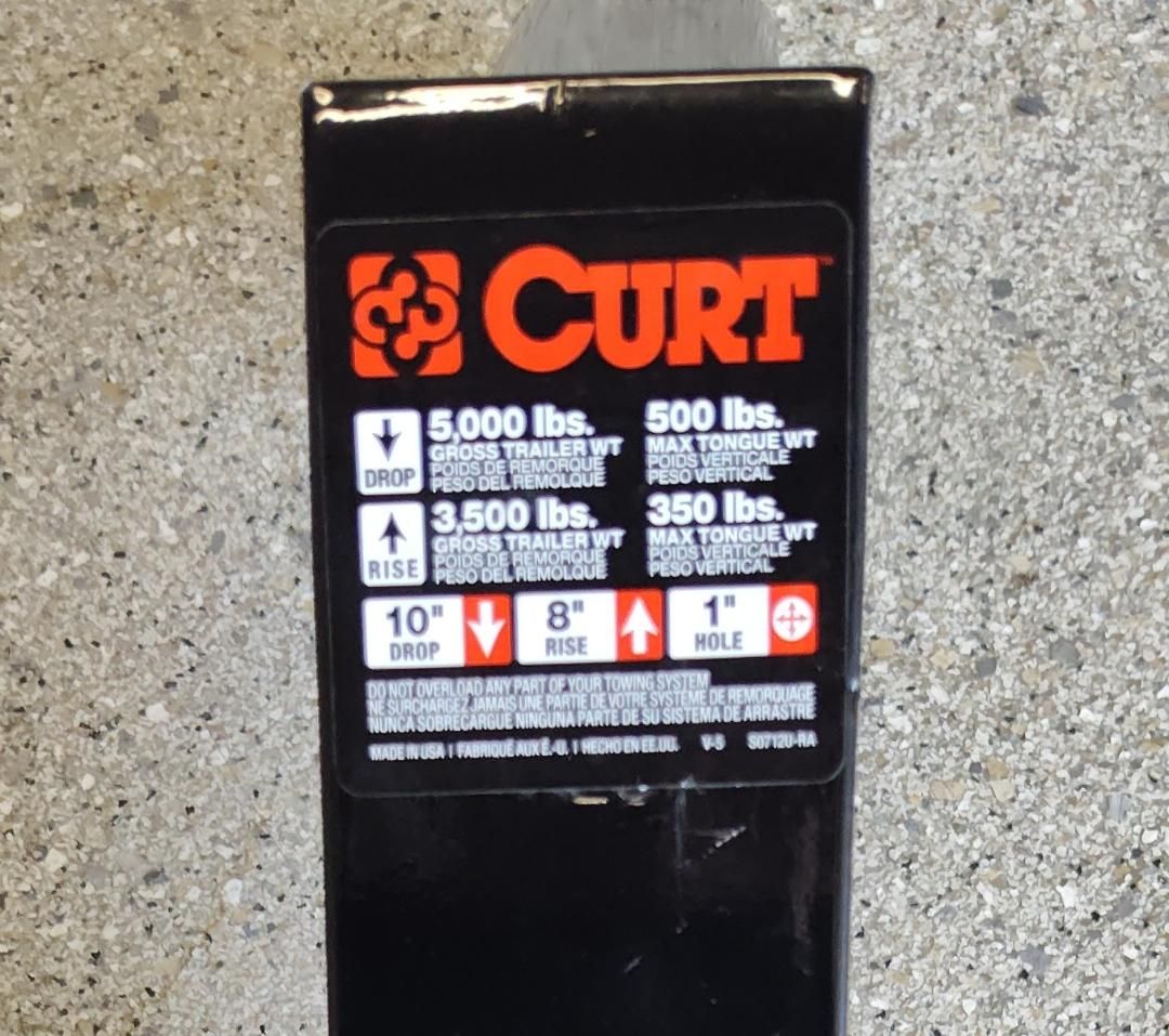 Curt Ball Mount for 2" Hitches - 8" Rise, 10" Drop - 13" Long - 5K Part Number: C49DQ