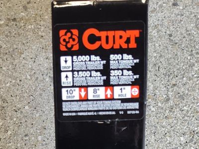 Curt Ball Mount for 2" Hitches - 8" Rise, 10" Drop - 13" Long - 5K Part Number: C49DQ
