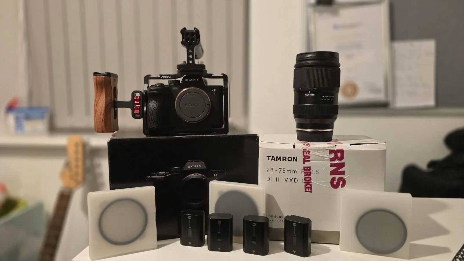 Sony A7IV with Lens, 4 X Batteries, 3 X Lens Filters And Cage