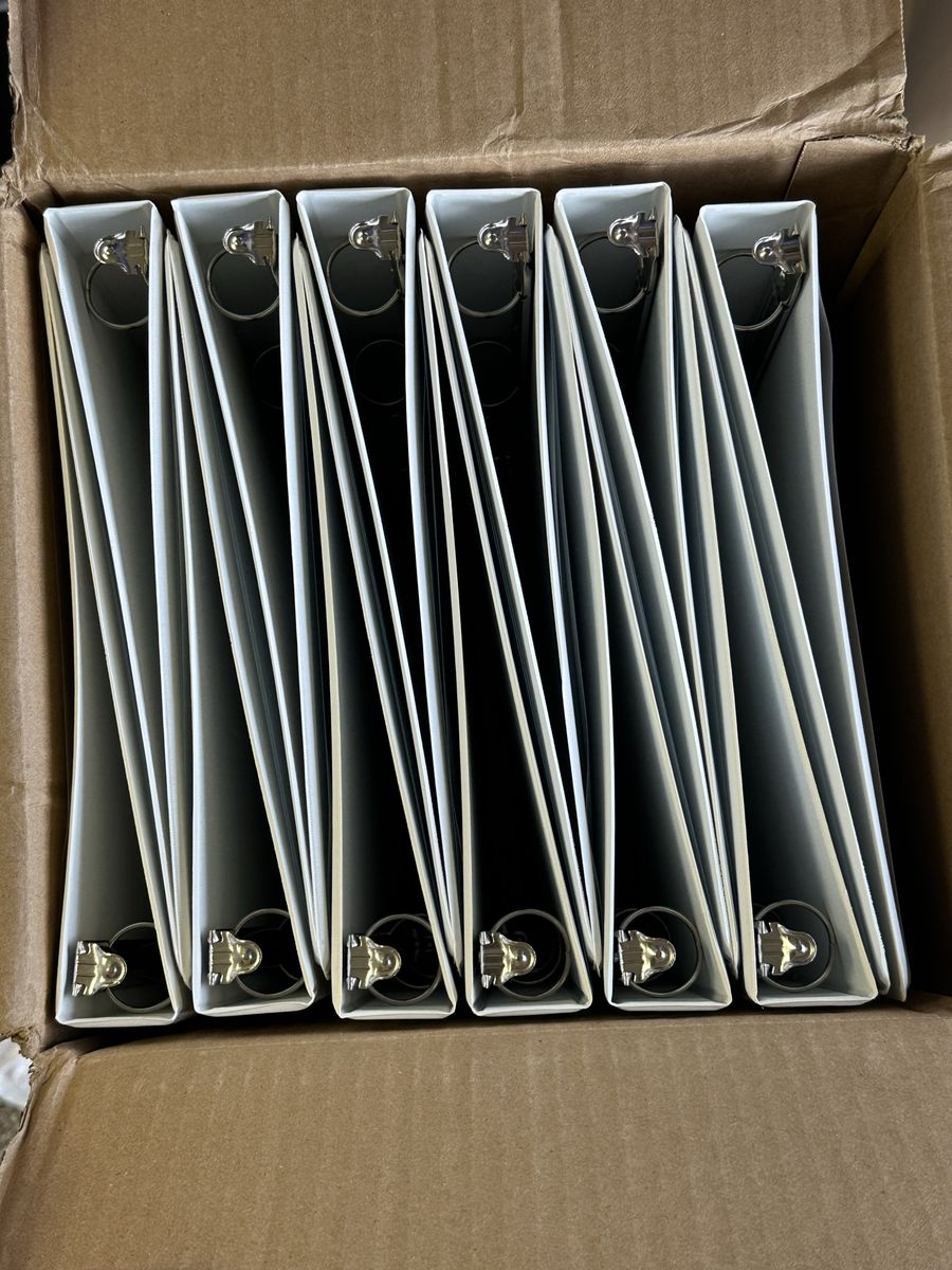 White 1.5 Inch 3 Ring Binders for Office or School Use in bulk