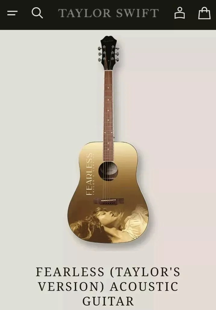 OFFICIAL Taylor Swift FEARLESS Album Epiphone Acoustic Guitar INDIVIDUALLY NUMBERED