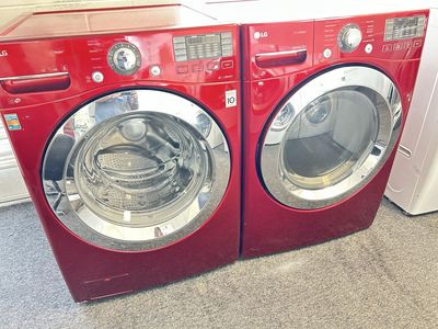 LG stackable washer and dryer set with steam option