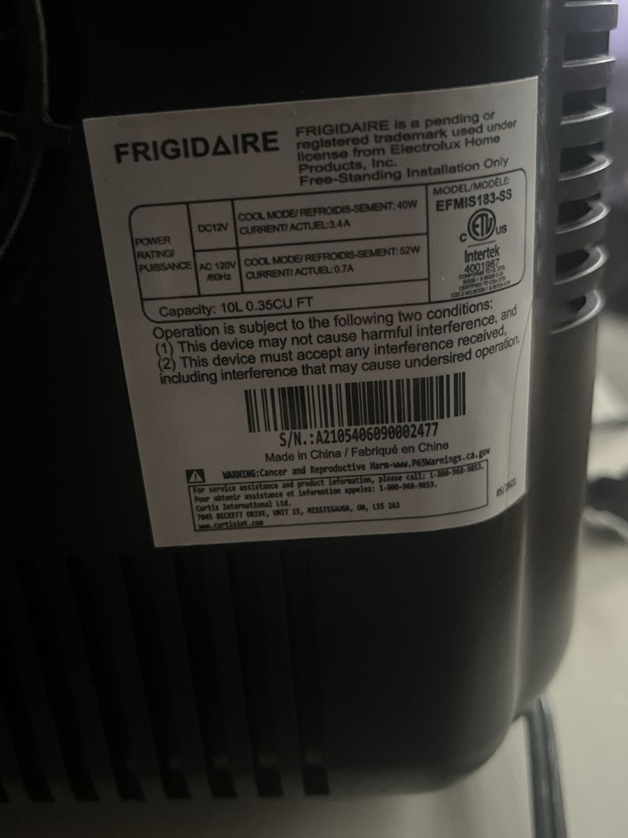 Frigidaire Portable Mini Fridge / Cooler – AC + Car Plug