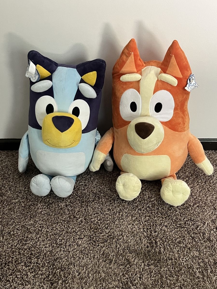 Bluey and Bingo Plush Stuffed Animals - 18" Tall, New with Tags, Set of 2