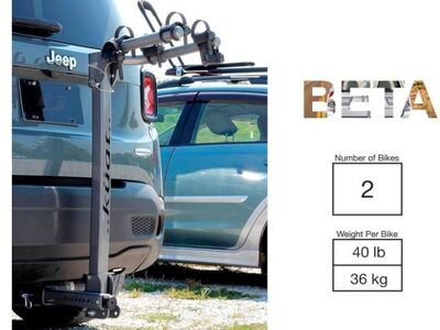 New KUAT Beta Hitch-Mounted 2 Bike Rack | Hanging-Style Durable Lightweight Aluminum