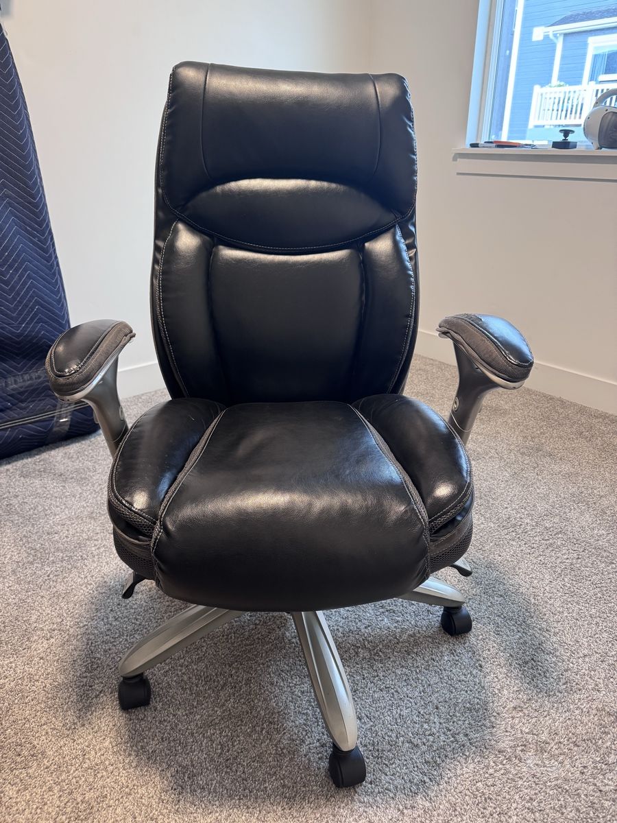 Serta Executive Office Chair High-Back Bonded Leather Ergonomic Desk Chair - Black