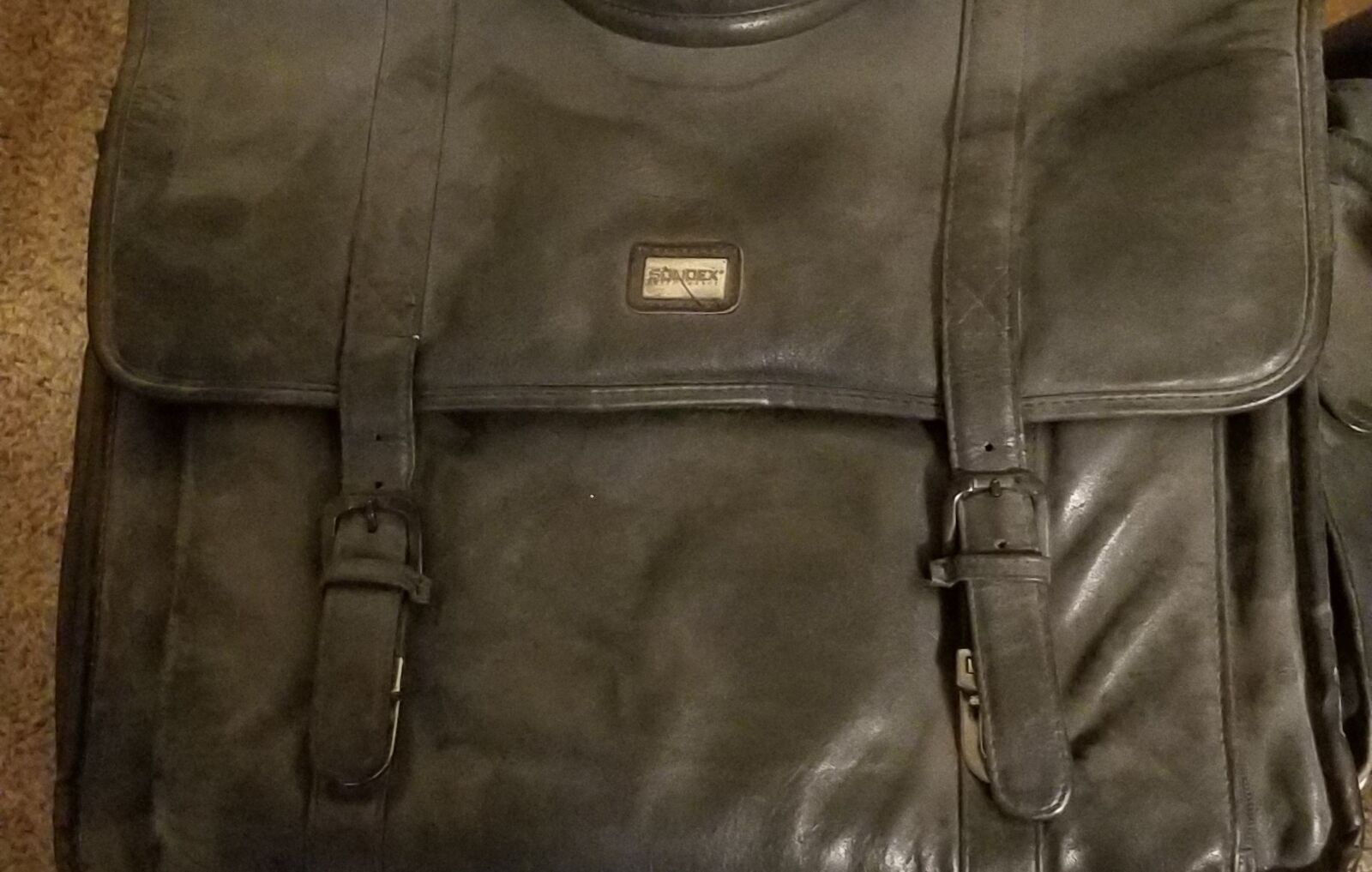 Soft Leather briefcase, many pockets