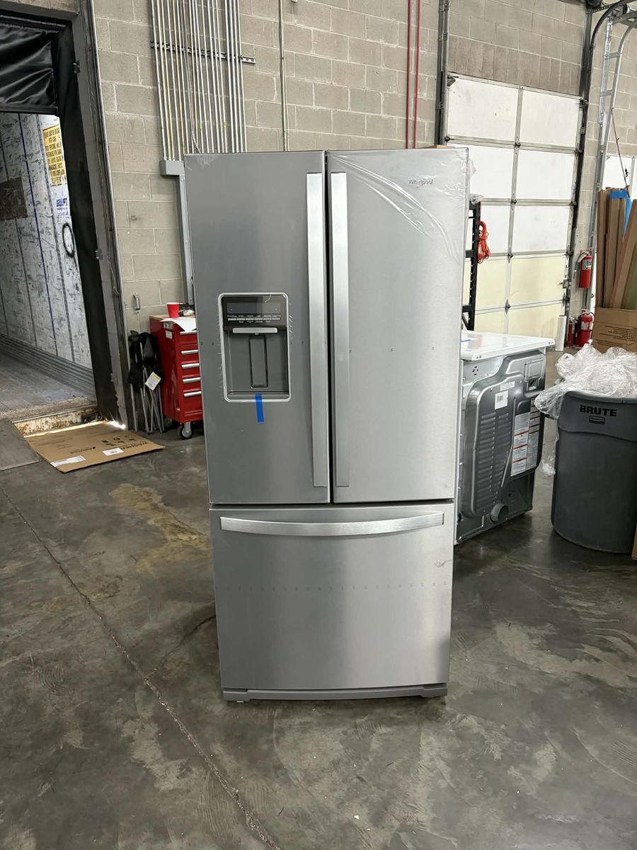 NEW WHIRLPOOL 19.7 C FT 30 INCH STAINLESS FRENCH DOOR