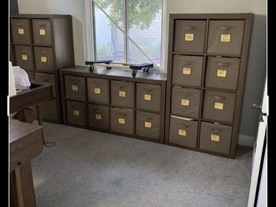 Room Divider Storage Cube Organizer Shelf with X-Large Bins - Versatile Organization