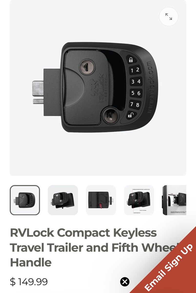 Rvlock Compact Keyless Door Lock