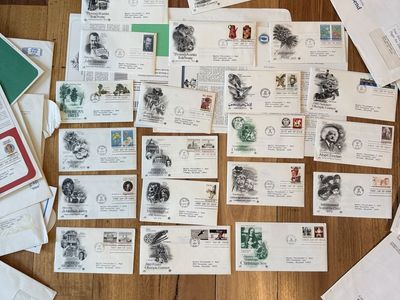 Stamps US First Day Covers Lot of 24 - Most R Late 1970s FDCs w/ Binder & Pages