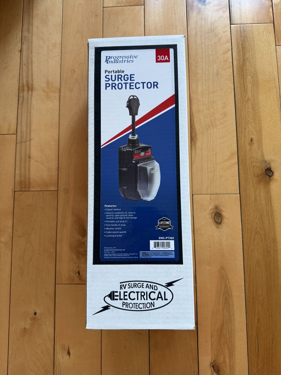 Progressive Industries EMS-PT30X Portable RV Surge Protector 30A with Digital Readout & Weather Shield