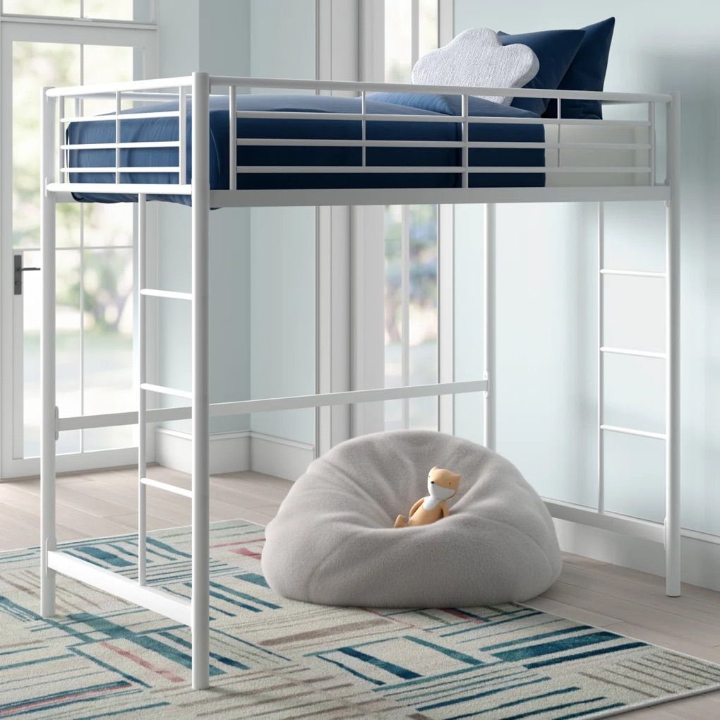 White Metel Bunk Bed (twin size)