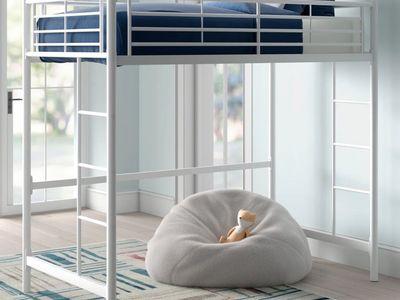 White Metel Bunk Bed (twin size)