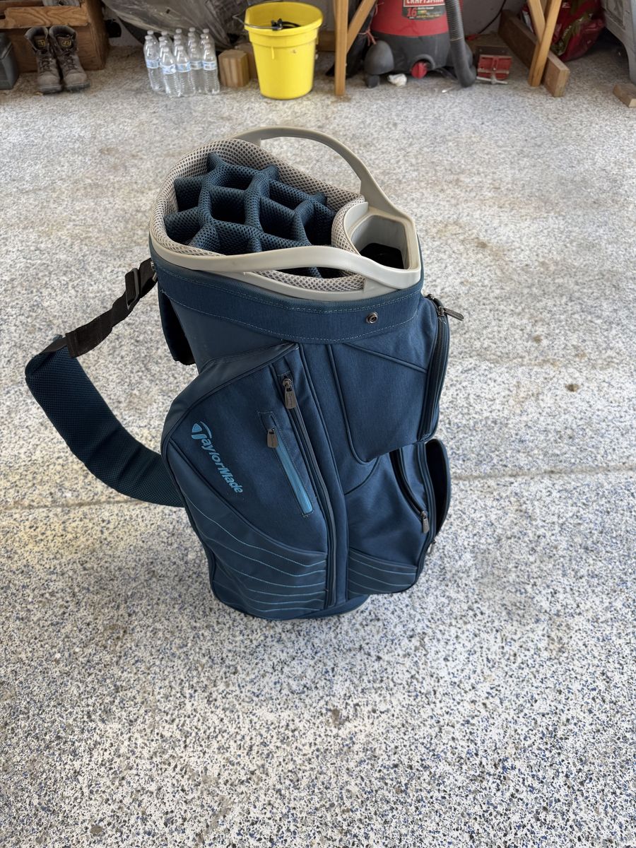 TaylorMade FlexTech Golf Bag - Teal/Navy Blue, 14-Way Top, Stand Bag