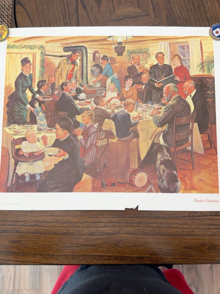 Vintage Frontier Christmas Art Print by H. Charles McBarron