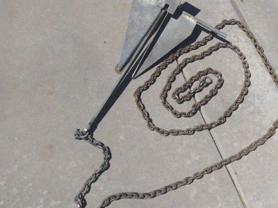 Galvanized Fluke Anchor with Chain - Boat/Marine Anchor