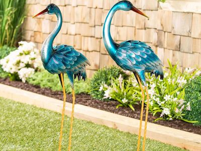 Evergreen 35in Blue Heron Statue Pair 1622838 #95965