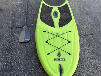 Lifetime Neon Green Paddle Board with Paddle - 230lb Max Capacity
