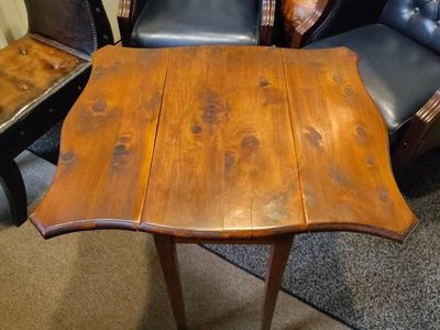 Authentic Antique Solid Wood Drop-Leaf Table (Circa 1850) - And Is In Pretty Good Condition Considering Its Age
