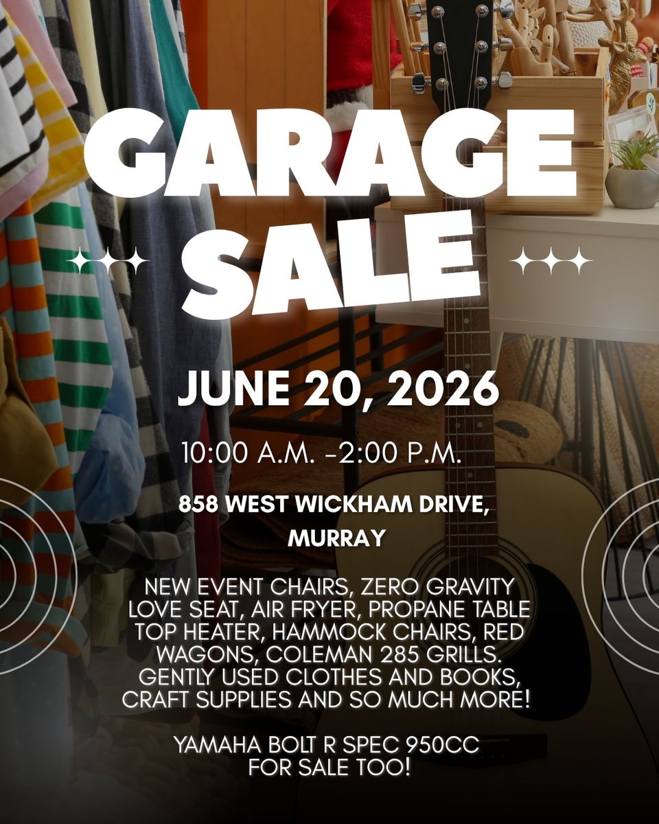 Garage Sale - New & Used Items: Furniture, Appliances, Clothes, Books, Craft Supplies & Yamaha Bolt R Spec 950cc