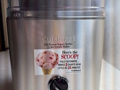 Cuisinart 2 quart frozen yogurt-sorbet and ice cream maker.