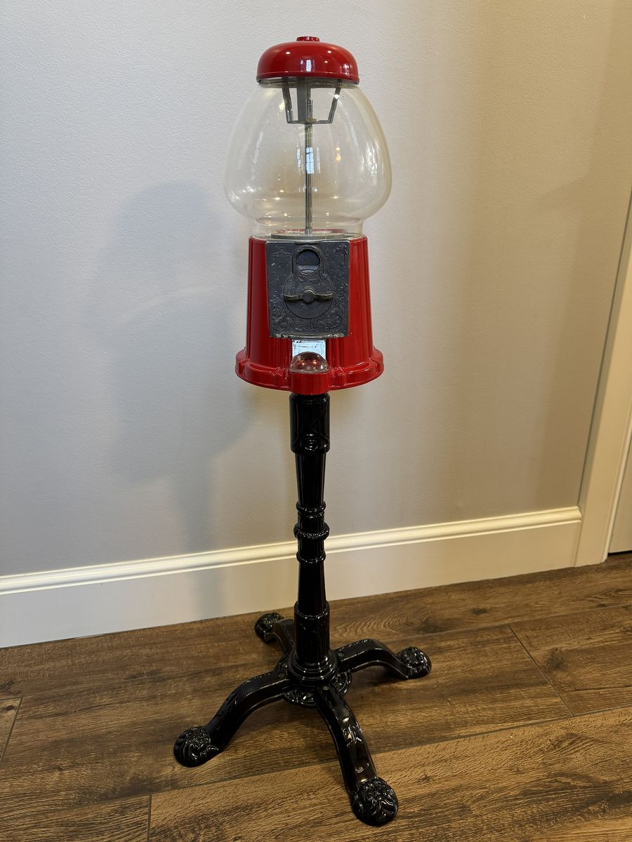 Vintage Gumball Candy Machine with Stand