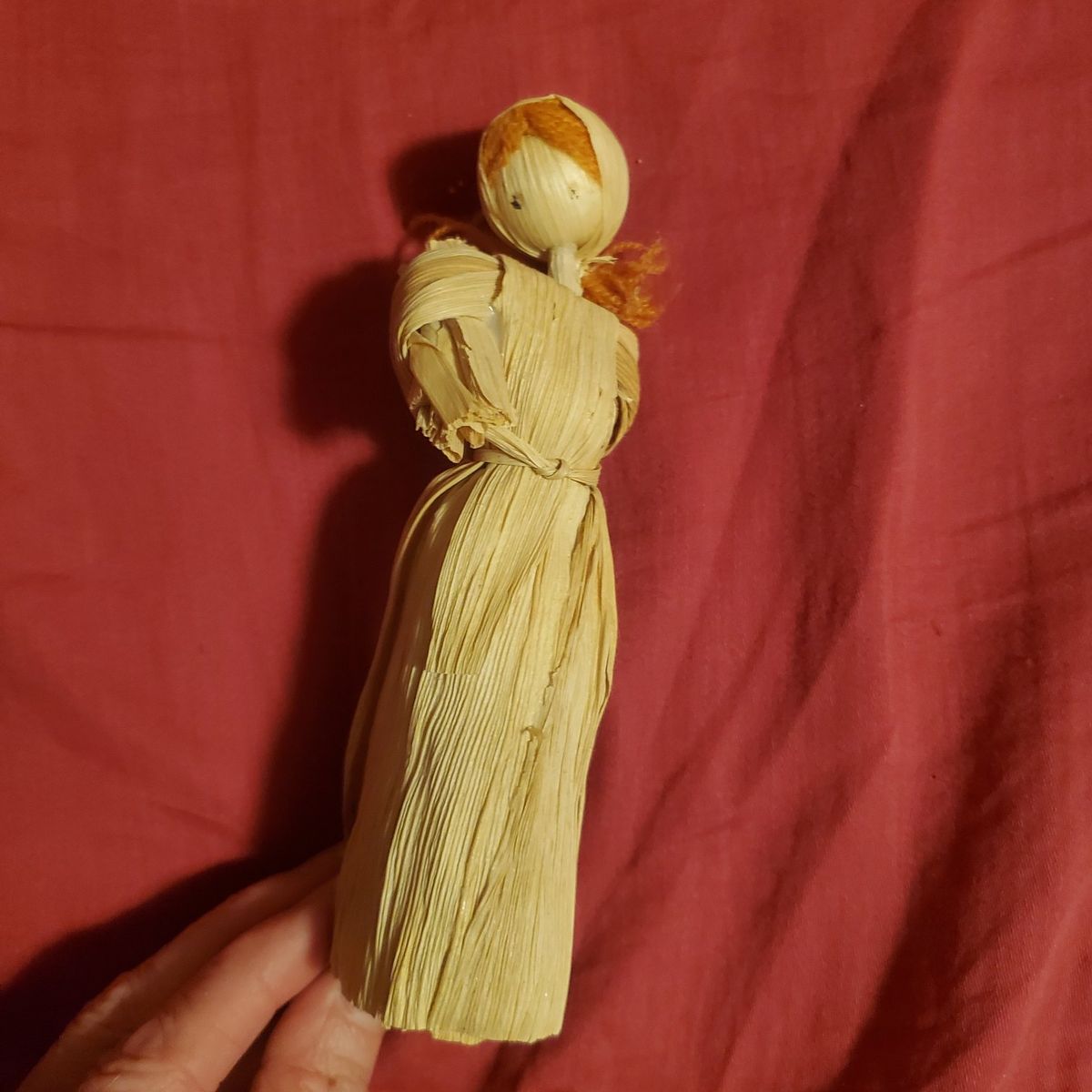 Handmade Corn Husk Doll Folk Art Autumn Harvest Decoration